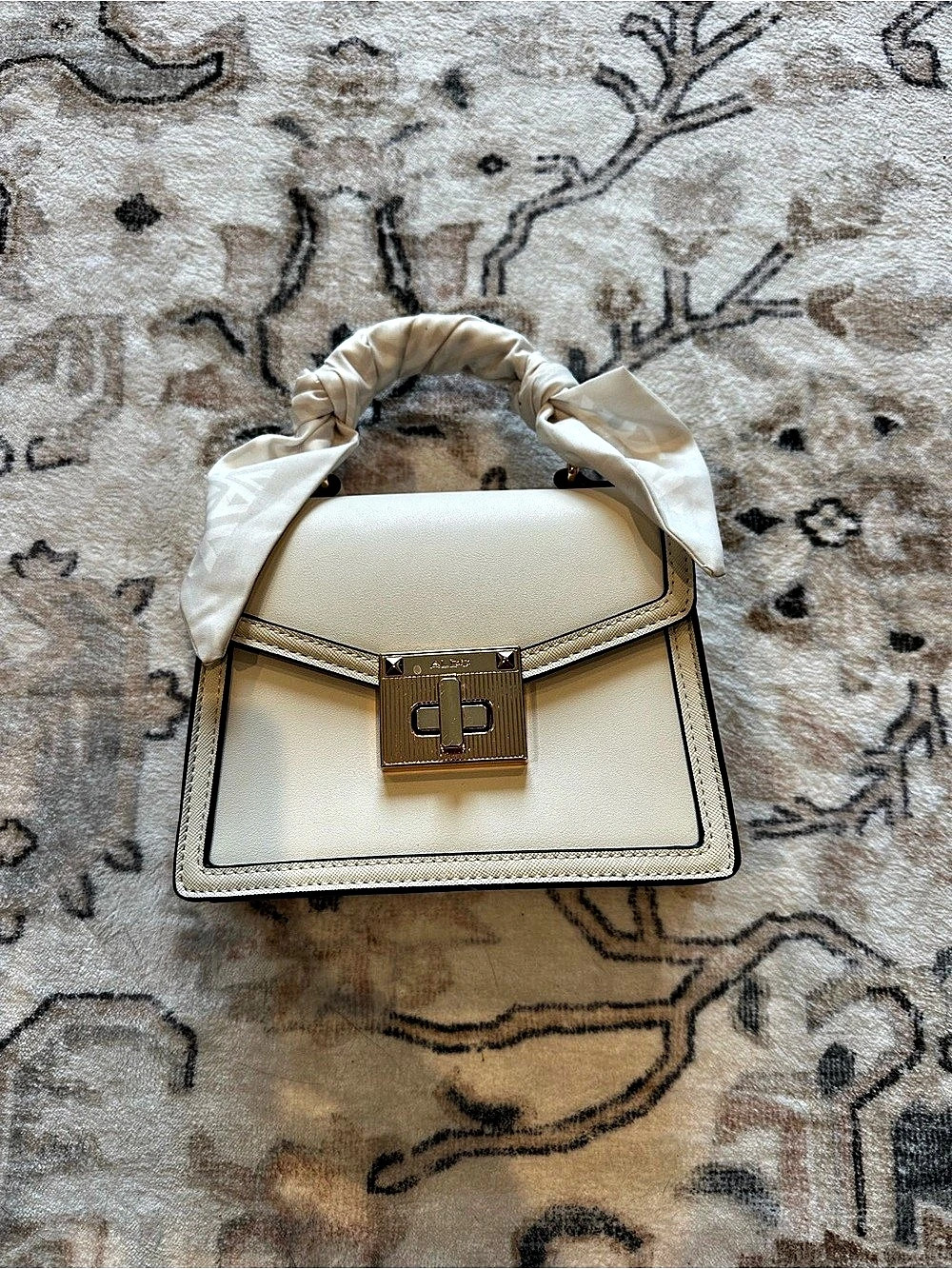 ALDO Cailla Cream Structured Shoulder Bag